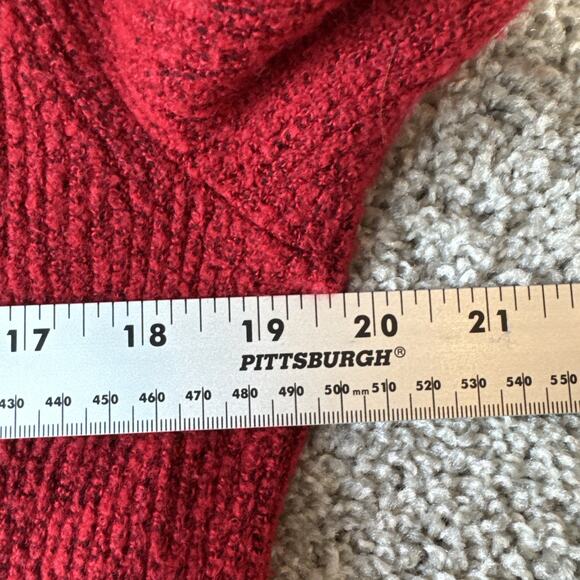 Talbots Womens Red Round Neck Long Sleeve Tight Knit Sweater Size Large - Picture 7 of 8